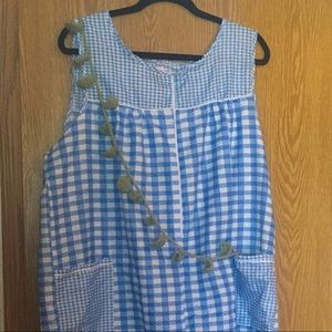 🌷NWOT Blue Gingham Nightgown size 3x (2x)🌷